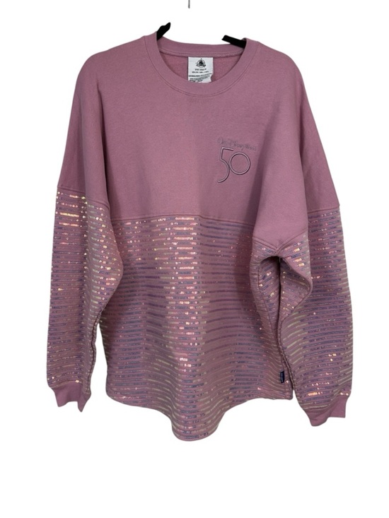 Disney Tops - Disney Parks WDW 50th Anniversary Pink Iridescent Sequin Spirit Jersey L